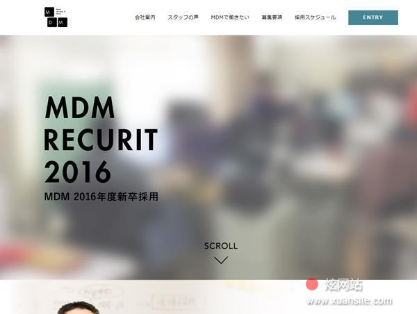 MDM招聘网站网站的首页截图