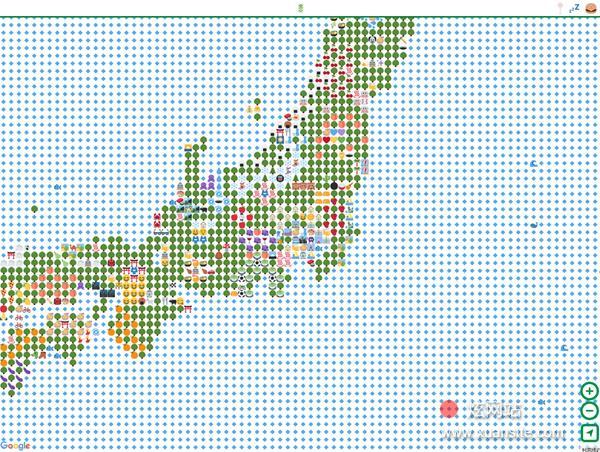 GREEN EMOJI地图网站的首页截图