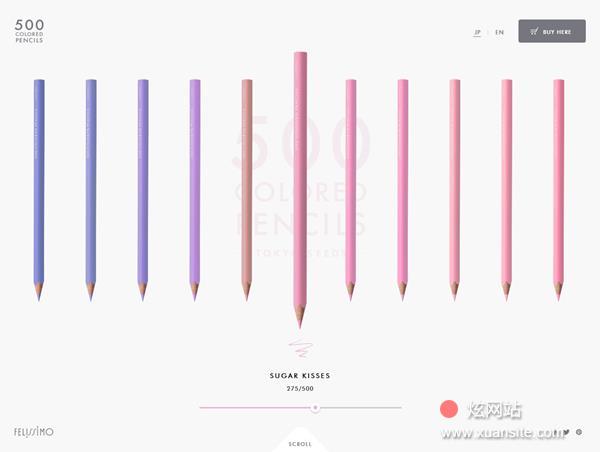 FELISSIMO 500色铅笔TOKYO SEEDS, FELISSIMO 500色の色えんぴつTOKYO