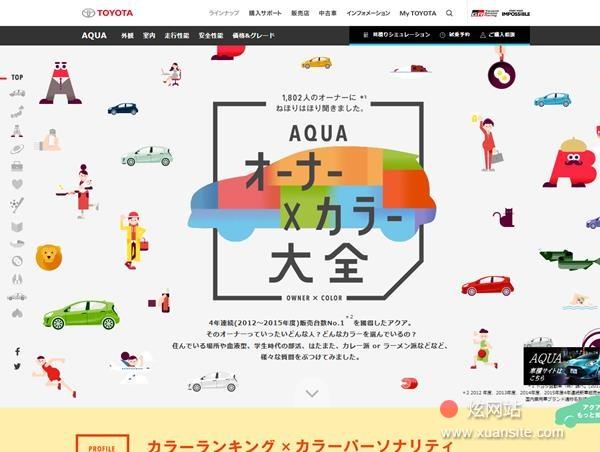 AQUA老板×彩色大全网站的首页截图