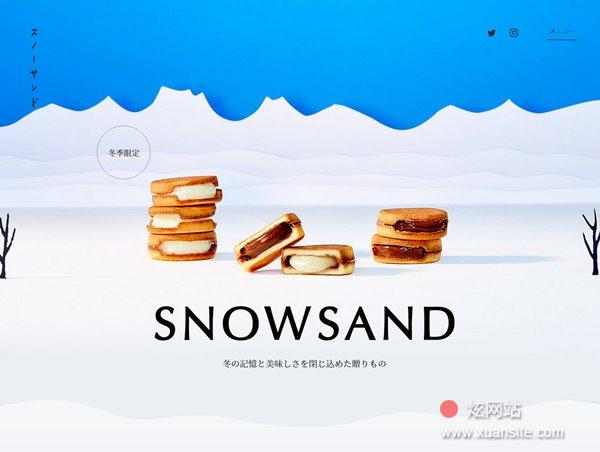 SNOW SANDSNOW SAND网站的首页截图