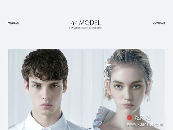 AI model网站的首页截图