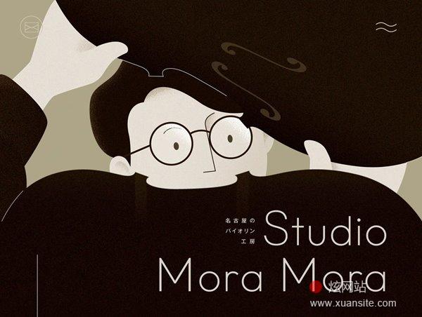 小提琴工作室Studio Mora Mora Mora网站的首页截图