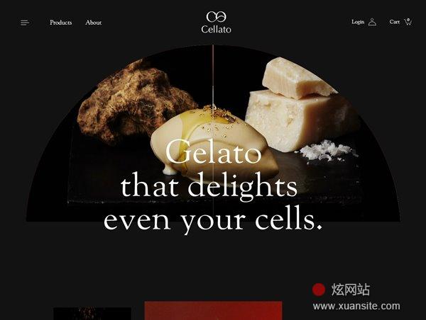 Cellato网站的首页截图